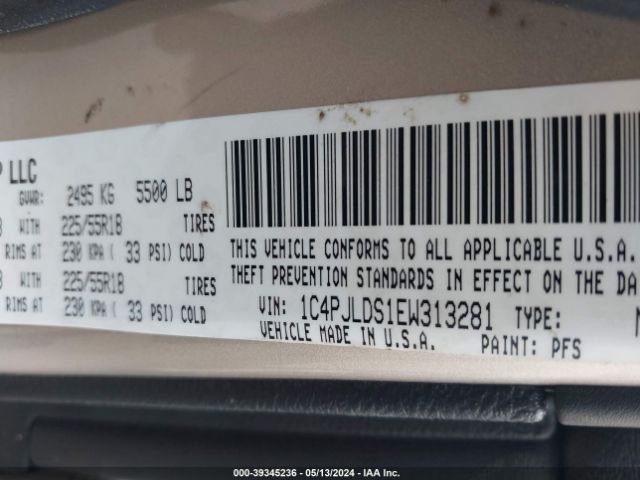 1C4PJLDS1EW313281 Jeep Cherokee Limited