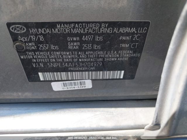 5NPE34AF5JH704979 Hyundai Sonata Sport+