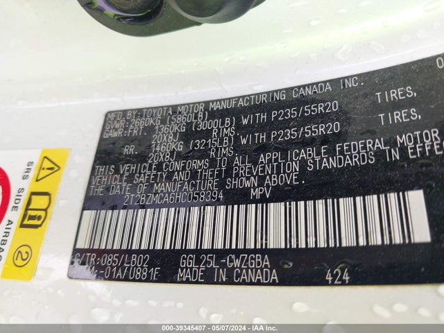 2T2BZMCA6HC058394 Lexus Rx 350 F Sport