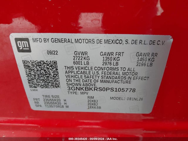Chevrolet Blazer Awd Rs 2023 3GNKBKRS0PS105778 Image 9