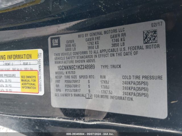1GCNKNEC1HZ248989 Chevrolet Silverado 1500 Ls