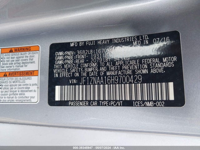 Toyota 86 2017 JF1ZNAA16H9700429 Image 9