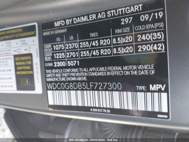 WDC0G8DB5LF727300 Mercedes-Benz GLC 300