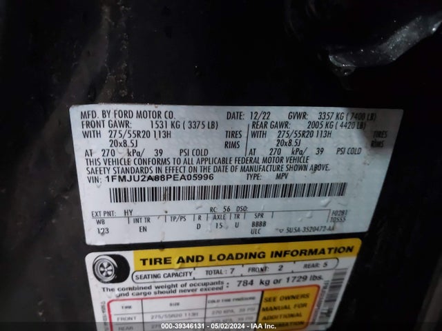 Ford Expedition Limited 2023 1FMJU2A88PEA05996 Image 9
