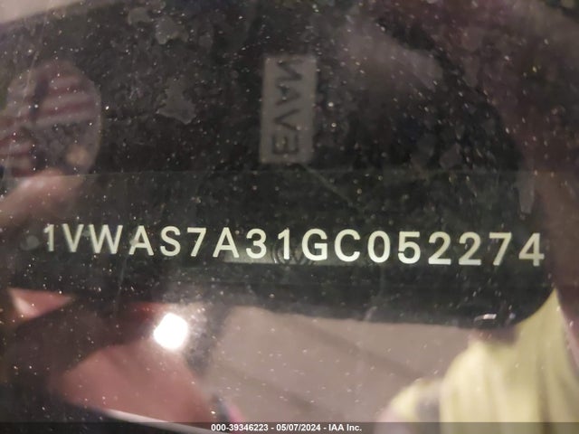 1VWAS7A31GC052274 Volkswagen Passat 1.8t S