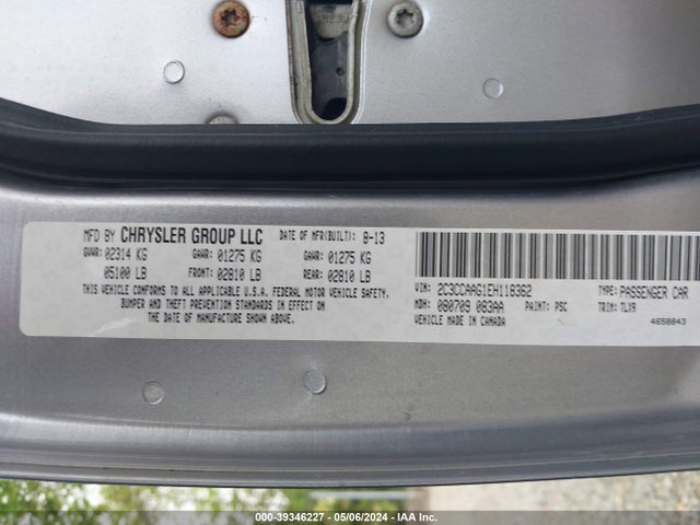 Chrysler 300 2014 2C3CCAAG1EH118362 Image 9