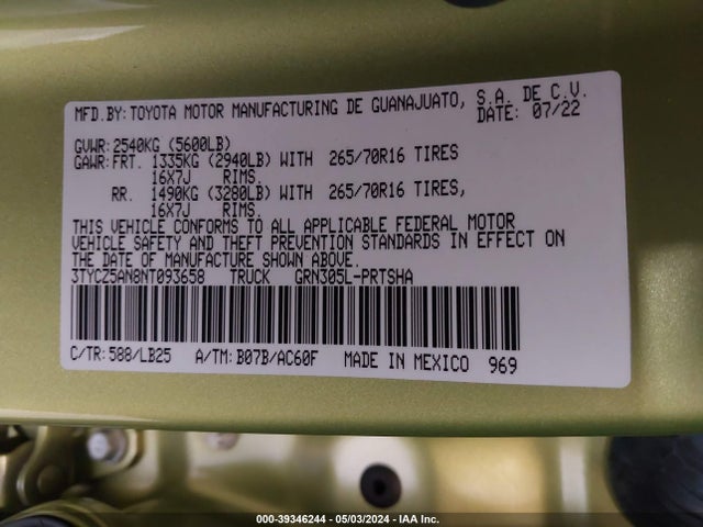 Toyota Tacoma Trd Pro 2022 3TYCZ5AN8NT093658 Image 9