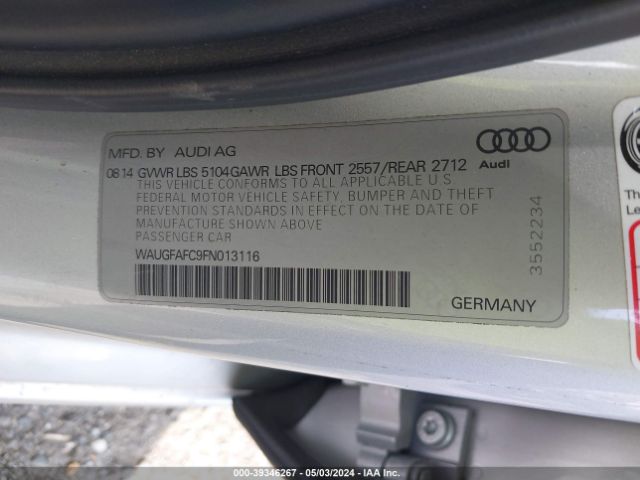 WAUGFAFC9FN013116 Audi A6 2.0t Premium