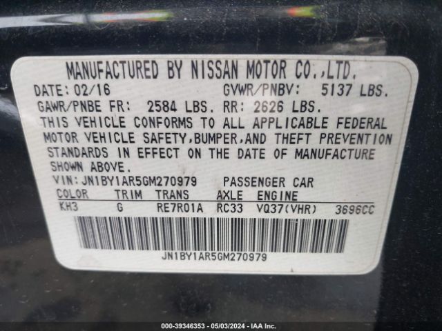 JN1BY1AR5GM270979 Infiniti Q70 3.7x