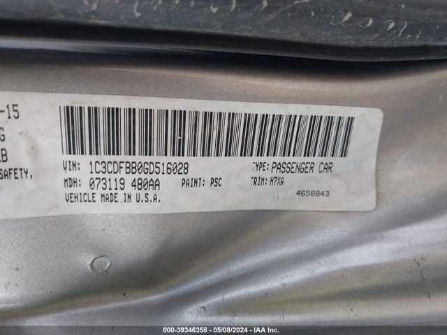 Dodge DART SXT 2016 1C3CDFBB0GD516028 Image 9