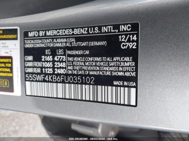 55SWF4KB6FU035102 Mercedes-Benz C 300 4matic/luxury 4matic/sport 4matic