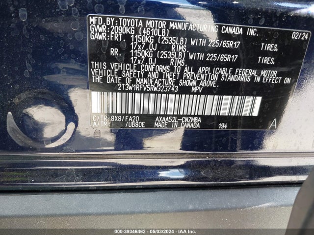 Toyota Rav4 Xle 2024 2T3W1RFV5RW323743 Image 9