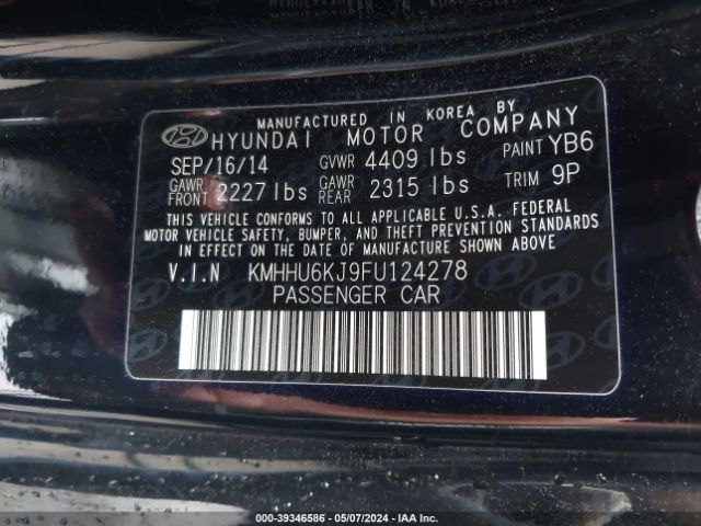 2015 HYUNDAI GENESIS KMHHU6KJ9FU124278 Photo 8