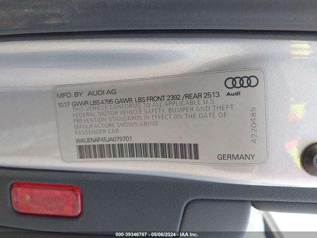 WAUENAF45JA079701 Audi A4 2.0t Premium/2.0t Tech Premium