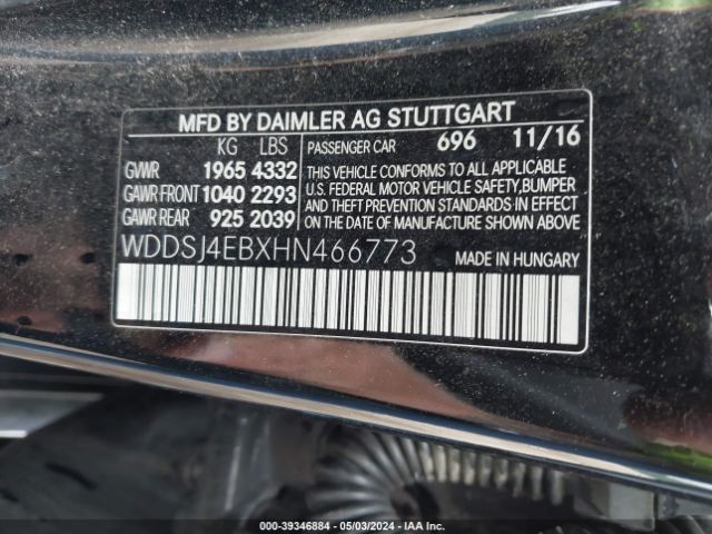 WDDSJ4EBXHN466773 Mercedes-Benz CLA 250