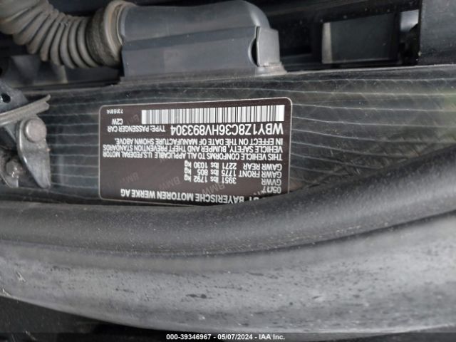 WBY1Z8C36HV893304 BMW I3 94 Ah W/range Extender