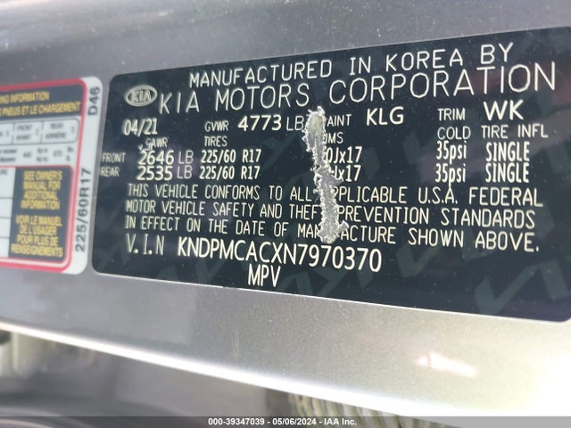 KIA Sportage Lx 2022 KNDPMCACXN7970370 Image 9