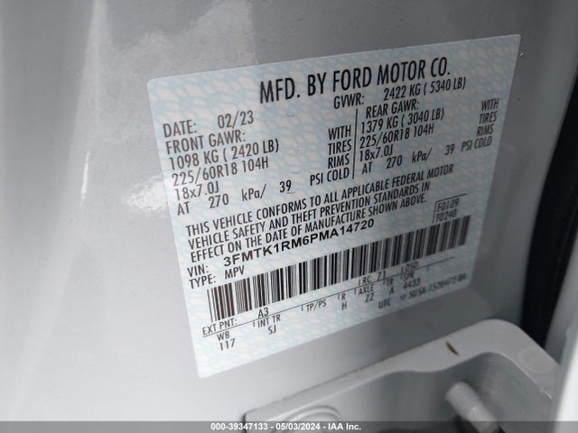 Ford Mustang Mach-e Select 2023 3FMTK1RM6PMA14720 Image 9