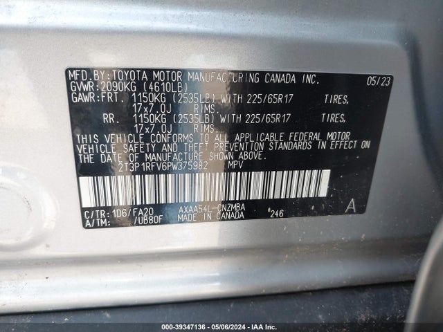 Toyota Rav4 Xle 2023 2T3P1RFV6PW375982 Image 9