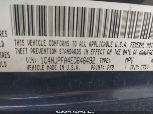 Jeep Patriot Latitude 2014 1C4NJPFA4ED646492 Image 9