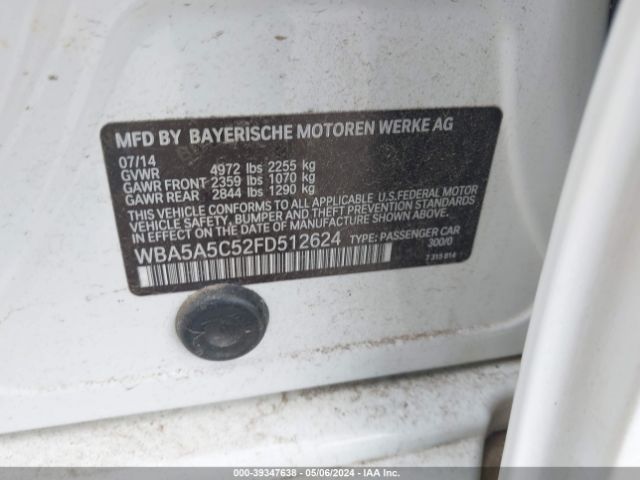WBA5A5C52FD512624 BMW 528I