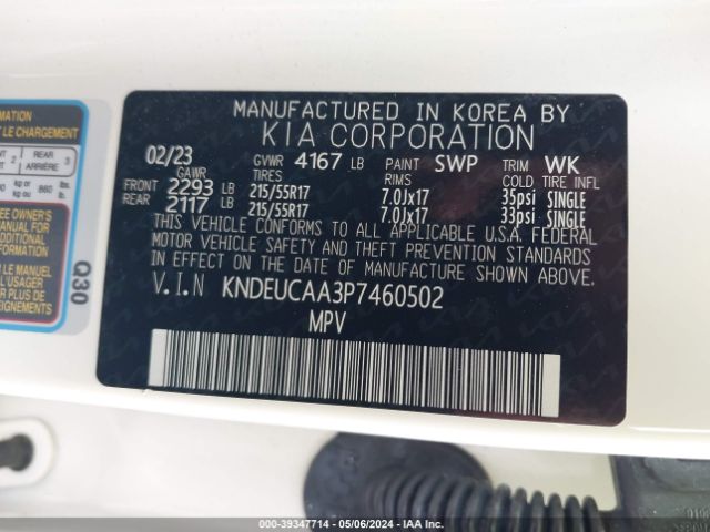 KNDEUCAA3P7460502 KIA SELTOS S