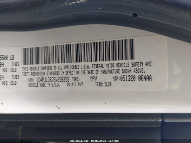1C4PJLDS7EW256259 Jeep Cherokee Limited