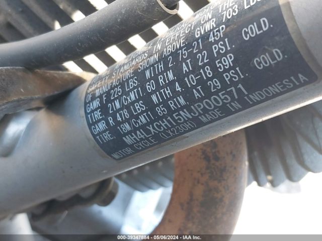 2022 KAWASAKI KLX230 MH4LXCH15NJP00571 Photo 9