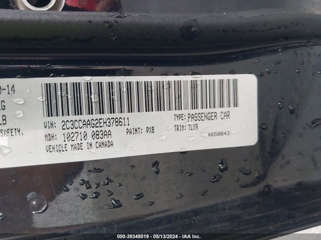 Chrysler 300 2014 2C3CCAAG2EH378611 Image 9