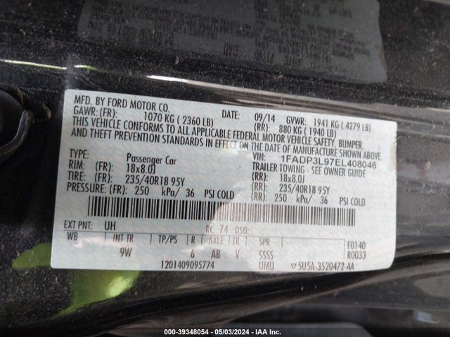 Ford FOCUS ST 2014 1FADP3L97EL408046 Image 9