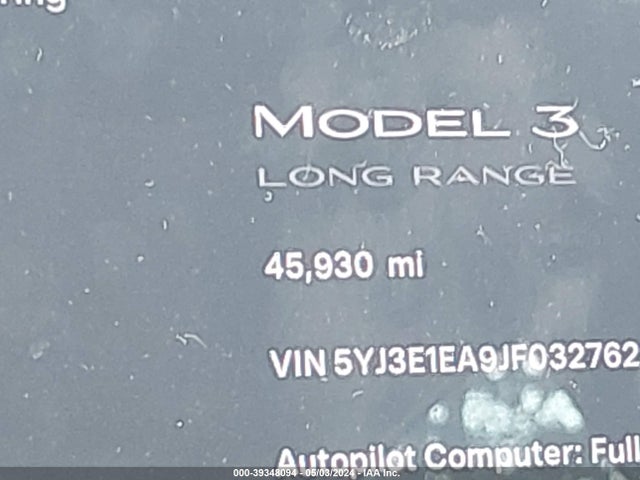 Tesla Model 3 Long Range/mid Range 2018 5YJ3E1EA9JF032762 Image 15