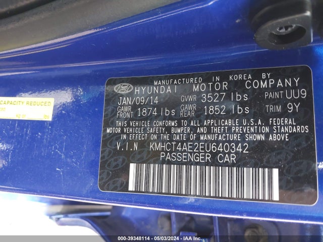 Hyundai ACCENT GLS 2014 KMHCT4AE2EU640342 Image 9