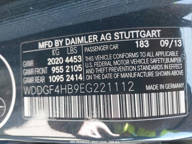 WDDGF4HB9EG221112 Mercedes-Benz C 250 Luxury/sport
