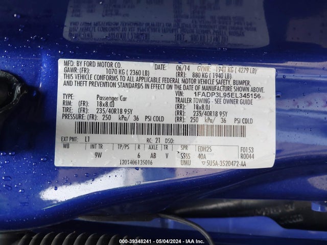 Ford FOCUS ST 2014 1FADP3L95EL345156 Image 9