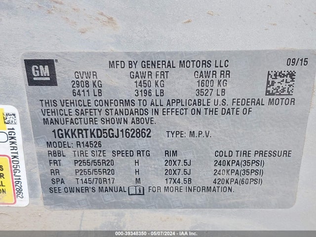 GMC Acadia Denali 2016 1GKKRTKD5GJ162862 Image 9