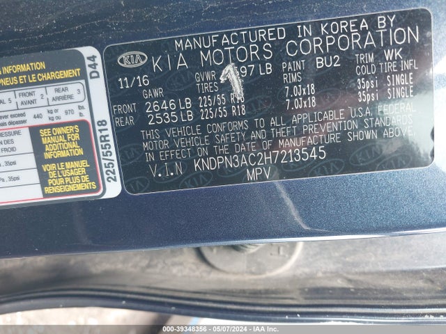 KIA Sportage Ex 2017 KNDPN3AC2H7213545 Image 9