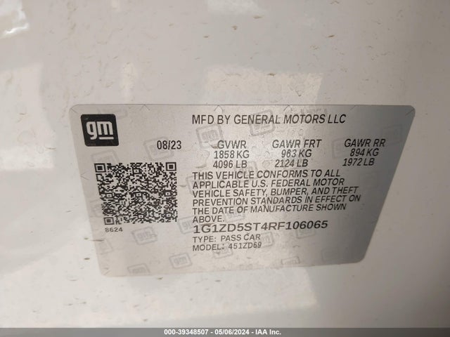 Chevrolet MALIBU LT 2024 1G1ZD5ST4RF106065 Image 9