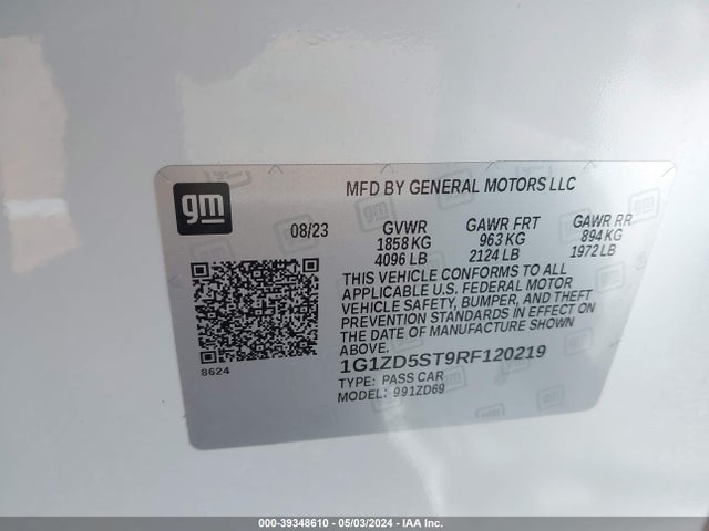 Chevrolet MALIBU LT 2024 1G1ZD5ST9RF120219 Image 9