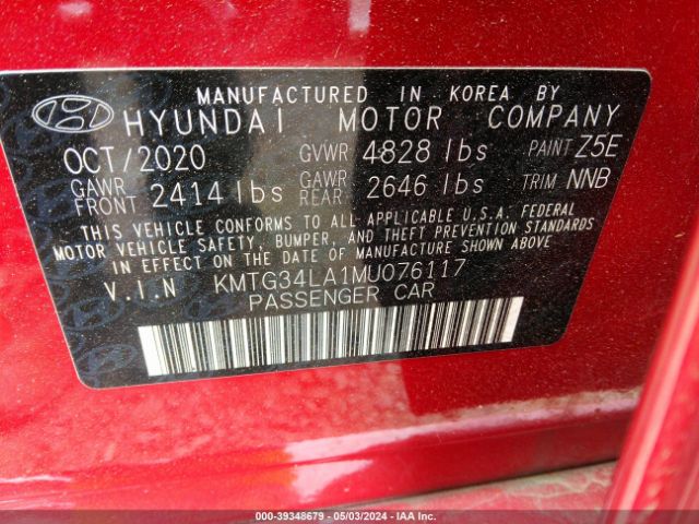 KMTG34LA1MU076117 Genesis G70 2.0t Awd