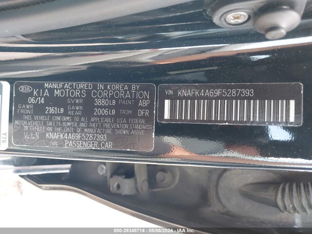 KIA FORTE LX 2015 KNAFK4A69F5287393 Image 9