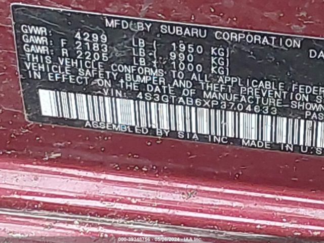 4S3GTAB6XP3704633 Subaru Impreza Base 5-door