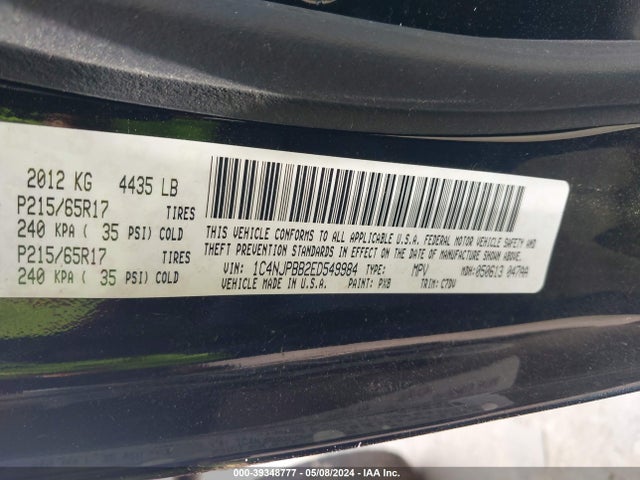 Jeep Patriot Sport 2014 1C4NJPBB2ED549984 Image 9