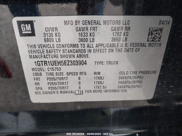 GMC Sierra 1500 Sle 2014 1GTR1UEH5EZ303904 Image 9