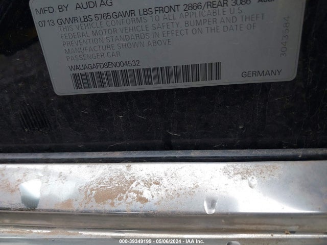 Audi A8 3.0t 2014 WAUAGAFD8EN004532 Image 9