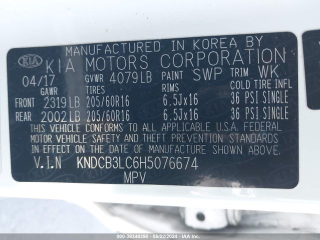 KIA NIRO FE 2017 KNDCB3LC6H5076674 Image 9