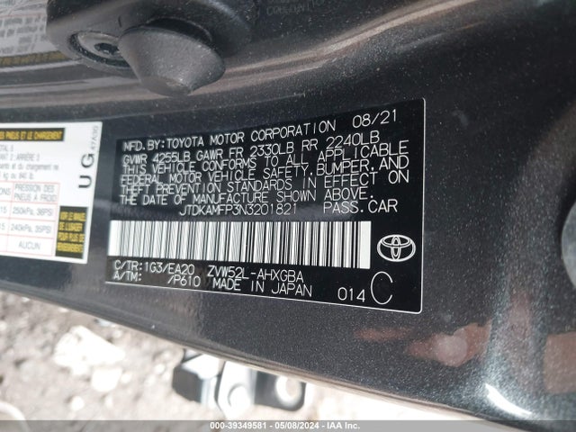 Toyota Prius Prime Limited 2022 JTDKAMFP3N3201821 Image 9