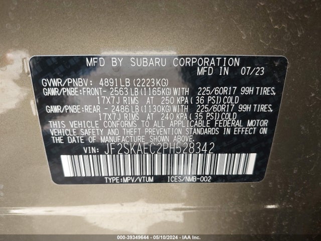 Subaru Forester Premium 2023 JF2SKAEC2PH528342 Image 9