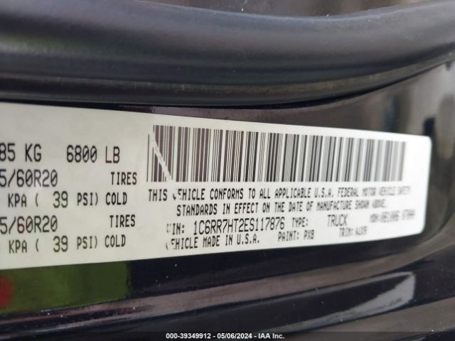 1C6RR7HT2ES117876 RAM 1500 Sport