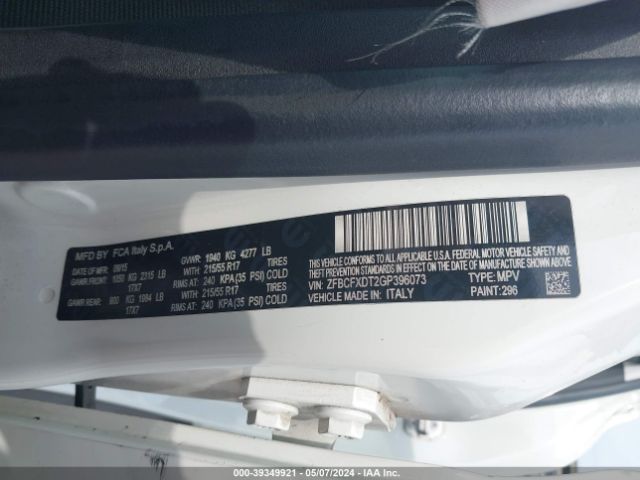 ZFBCFXDT2GP396073 Fiat 500x Lounge