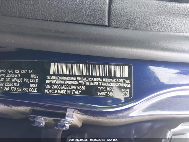 ZACCJABB3JPH14330 Jeep Renegade Altitude Fwd